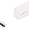 Pin header, 10 pole, pitch 1.27 mm, straight, black, SLVW3SMD04810ZSM