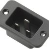 Złącze męskie IEC TRU COMPONENTS C20 złącze męskie do wbudowania poziomego Łączna ilość styków: 2 + PE 16 A czarny 1 szt