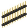 Pin header, 15 pole, pitch 2.54 mm, straight, black, 10056626