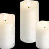 77779 LED real wax candle set of 3, warm white with timer 15-12.5-10x7