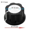 Gałka potencjometru bakielitowa czarna GBC16 16mm