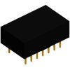 DIL housing, 14 pole, pitch 2.54 mm, straight, black, DILS 14 GA LO