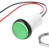 Lampka kontrolna do montażu panelowego 24V dc, zielona 17.5mm LED Wyprowadzenia Dialight