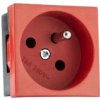 Gniazdo Zasilające Data 230V 16A 2P+Z 2M 45X45 Czerwone Mediabox Meks