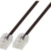 Telephone cable, RJ45 plug, straight to RJ45 plug, straight, 0.5 m, black, K2408.050