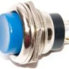 MS1113-N Przełacznik typu push on (niebieski) otwór M16 reset n. otwarty (NO)