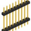 Pin header, 9 pole, pitch 2 mm, straight, black, SLY51229G