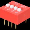 Dip switch, vertical, 4-pin