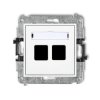 Mechanizm gniazda multimedialnego podwójnego bez modułu (standard Keystone) MGM-2P