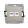 MINI Ładowarka USB podwójna 2xUSB C 30 W max bez pola opisowego taupe 60MCUSBBO-9 KARLIK