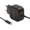 Qoltec Ładowarka sieciowa 17W 5V 3.4A USB + USB typ C