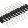 Pin header, 22 pole, pitch 2.54 mm, straight, black, 10052731