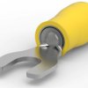 Insulated forked cable lug, 2.62-6.64 mm², AWG 12 to 10, 3.68 mm, M3.5, yellow, 2-326859-1