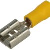 Konektor; 9,4x1,2mm; płaski nasuwka; izolowany; 01106-FDD5.5-375; żółty; proste; na przewód; 4÷6mm2; cynowane; zaciskany; 1 tor;