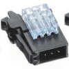 Złącze RITS 4-pinowe 1-rzędowe Męski raster: 2 mm Kabel TE Connectivity