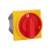 Łącznik krzywkowy 16A 0-1 żółto-czerwony mocowany do pulpitu ŁK16R-2.8211\P08