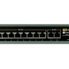 Switch 8x PoE 10/100 Mbps 802.3af/at + 2x Uplink 100/1000 Mbps, 120W, tryb Extend (250m)