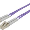 Kabel przyłączeniowy Intellinet światłowodowy, Duplex, Multimode, LC/LC, 50/125 µm, OM4, 5 m, fioletowy