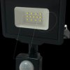 5942 LED floodlight, 10 W, 800 lm, 4500 K, IP65, black, with sensor