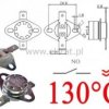 Termostat bimetaliczny 250VAC 10A 130°C poziomy NO