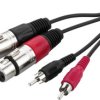 Audio kabel Monacor MCA-127J 0069030, XLR, RCA/Cinch, 1 m