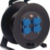 Cable reel, 4-way, 25 m, 16 A, black, 270 42 322 000