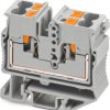 4 wire mini through terminal, push-in connection, 0.14-4.0 mm², 1 pole, 24 A, 8 kV, gray, 1429436
