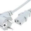 KAB45.018W Kabel zasilający komputerowy - długosć 1.8mb - biały (3x0.75mm2)