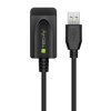 Kabel Przedłużacz Aktywny USB 2.0 A-A M/F 20m Czarny