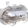 Oprawa kanałowa OVAL 1x60W E27 IIkl. 230V IP44 z siatką metal., biała 321177/EU