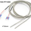 PT100 Temperature Sensor - Glass Fiber Three-wire Cable - PT-100 - for MAX31865