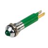 CML 19040251 12V Green 5mm LED Indicator Prominent Chrome