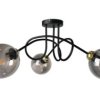 Lampa sufitowa nowoczesna 3xE27 RING BLACK/GOLD