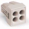 Cable connector, 4 pole, 0.75-2.5 mm², clamping points: 4, light gray, push-in wire connection, 24 A, 773-494
