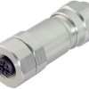 Jack, M12, 5 pole, screw connection, screw locking, straight, 99 1436 992 05