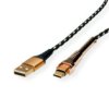 Kabel Do Synchronizacji I Ładowania Roline Gold Usb 2.0, Usb-A/Usb-C, Z...