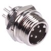 5 Way M12 Panel Mount Male Circular Socket Connector