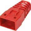Cable grommet, cable Ø 7.5 mm, with detent lever protection, L 26.5 mm, red, 09451510024