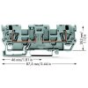 WAGO 769-191 1-conductor/1-conductor Carrier Block/2-jumper 2-pole Grey