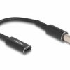 Delock Kabel do ładowania USB Złącze żeńskie USB-C®, Wtyczka DC 5,0 mm 0.15 m czarny 60032