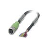 Phoenix Contact 1554872 Sensor/Actuator Cable 12-Pos PVC Black 5m M12 A-coded
