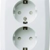 Gniazdo elektryczne z uziemieniem Gao, 2-drożne, białe
