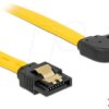 82496 SATA 3 Gb/s Cable straight to right angled 30 cm yellow
