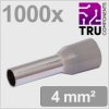 TRU COMPONENTS TC-13377212 Końcówka rurkowa T24C018, z częściową izolacją , 4 mm², 1000 szt.
