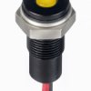 Lampka kontrolna do montażu panelowego 10.8 → 13.2V dc, Żółta 6mm LED Wyprowadzenia RS PRO