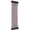 Multicolored Ribbon, Male to Female, 2.54mm,200mmWire Gauge 24AWG,Quantity 40PCS,Male to Female