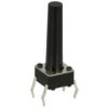 Mikroprzycisk; 6x6mm; 17mm; A06-A-17; 13,5mm; przewlekany (THT); 4 piny; czarny; OFF-(ON); bez podświetlenia; 50mA; 12V DC; 160g