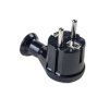 Wtyczka kątowa 16A z/u Uni-Schuko 250V czarna WT-50