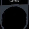 ZBY2313 Legend holder 30x40 mm with sign 8x27 mm with OPEN lettering