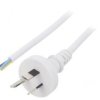 Kabel: 3X1mm2, As/Nzs 3112 (I) Wtyk, 3M, 10A Lt-423 3X1.0 Wht 3M End Cut